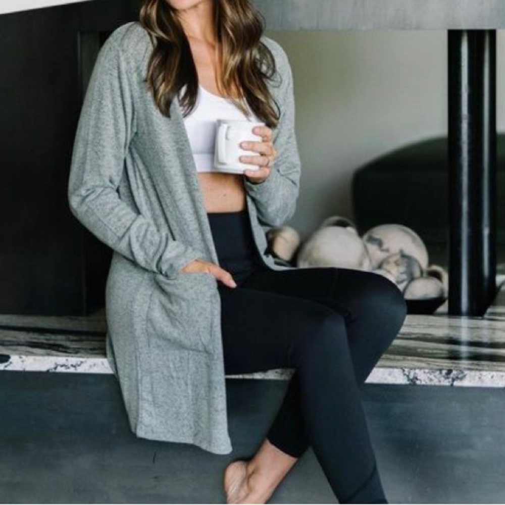 Zyia Boyfriend Lounge Cardigan Army Green